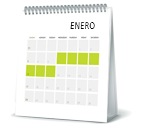 Calendario que representa los pasos para sus primeros 7 días con Tresiba®.